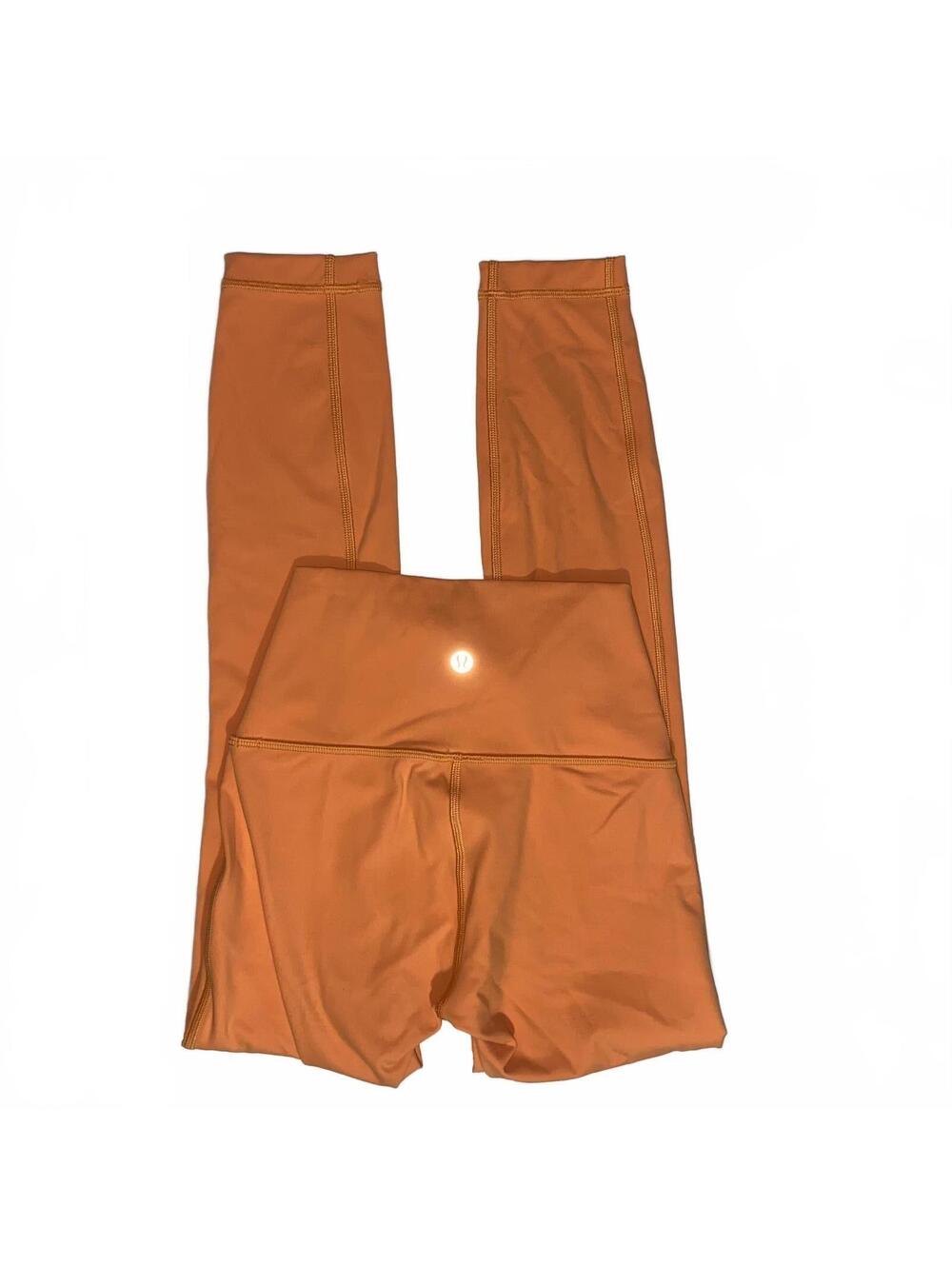 Lululemon Orange Align Style Leggings High Rise Yoga Athleisure Size 0